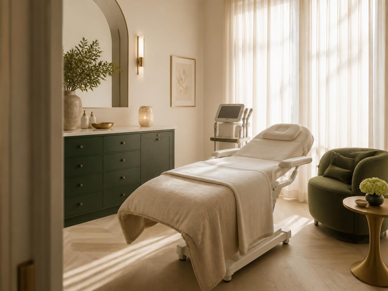 Rustige behandelkamer voor botox en fillers bij Avéora Medical Aesthetics